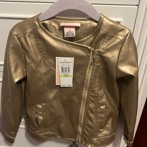 Juicy Couture Size 4 Kids Gold Jacket